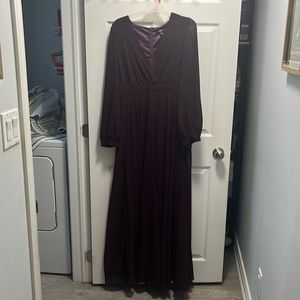 Purple wedding guest dress